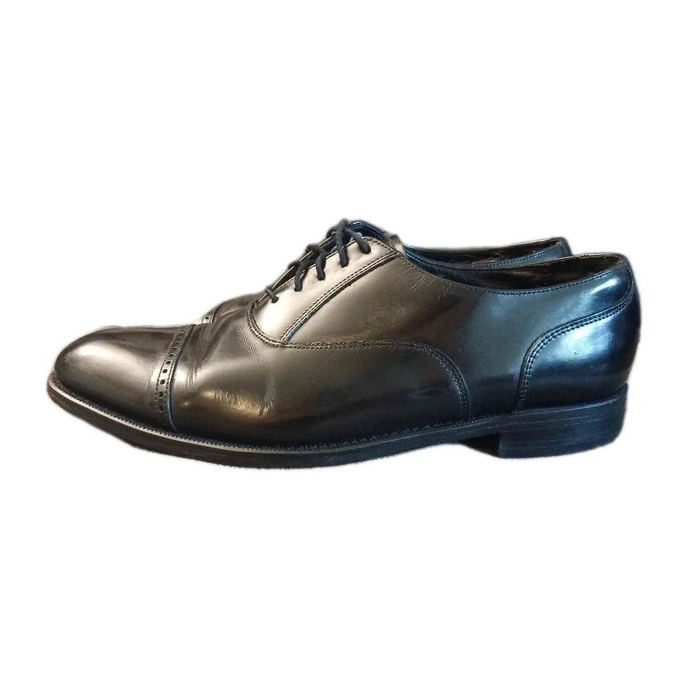 Florsheim Mens Black Leather Cap Toe‎ Oxford Dress Shoes 20382 Size 8.5 D